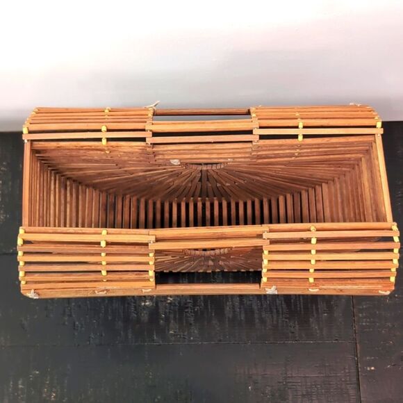 Bamboo 11" half moon bamboo bag purse - Picture 3 of 6